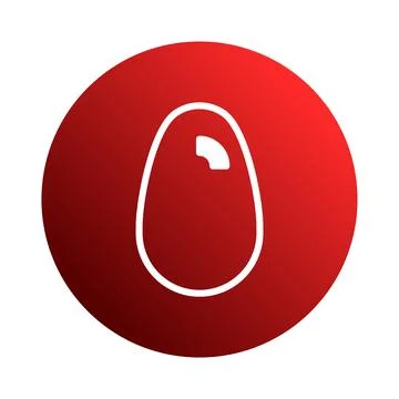 Minimalistic egg icon design featuring a clean and bold outline against vib.. Stock Illustration