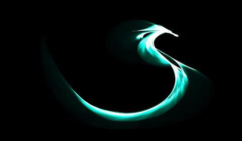 Minimalistic Fire Dragon with Wings. Fire flames. Light Trails. Long Exposure Stock Illustration