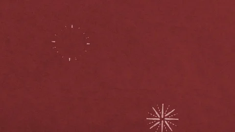 Minimalistic Fireworks On  Red  Background Stock Footage 120256272