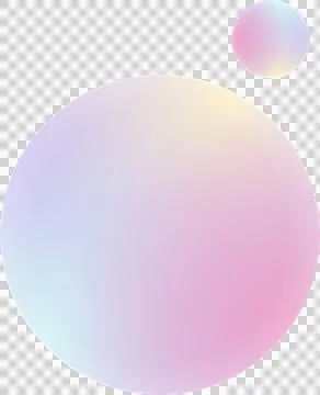Minimalistic flat design featuring two pastel gradient orbs floating on Stock Illustration