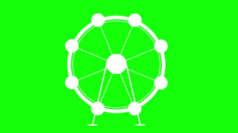 Minimalistic Flat Ferris Wheel Stock Footage 248031981