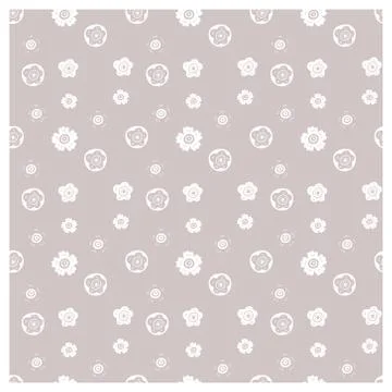 Minimalistic floral pattern. Seamless decorative vector pattern. Stock Illustration