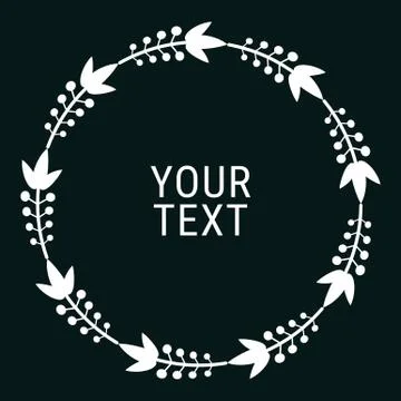 Minimalistic flower frame 스톡 일러스트