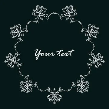 Minimalistic flower frame Stock-Illustration