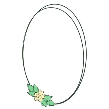 Minimalistic frame with flower vector illustration Illustrazione stock