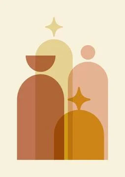 Minimalistic geometric design poster, vector template. Stockillustratie