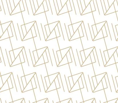 Minimalistic geometric ornamental pattern. Elegant outline creative luxury ba Stock Illustration
