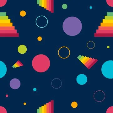 Minimalistic geometric repeat color pattern. Background vector. Stock Illustration