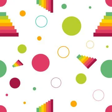 Minimalistic geometric repeat color pattern. Background vector. Stock Illustration