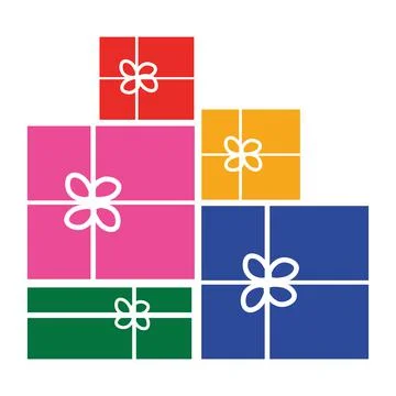 Minimalistic gift icon isolated on white background vector illustration Stock Illustration