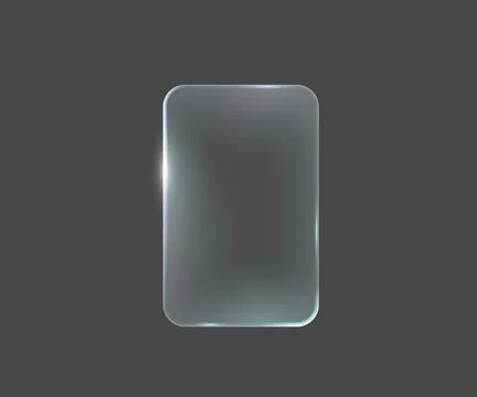 Minimalistic Glass Panel on Dark Background Illustrazione stock