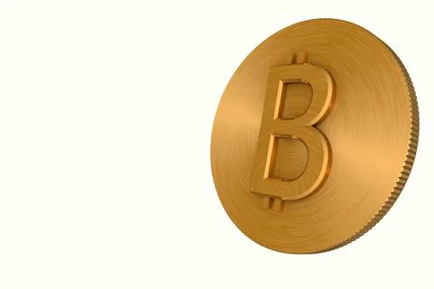 Minimalistic golden bitcoin 스톡 일러스트