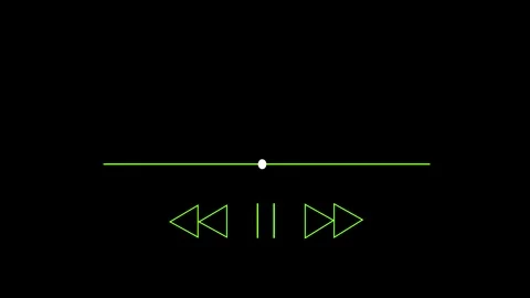 Minimalistic green video player interface animation showing playback progre.. Stock Footage 336803724