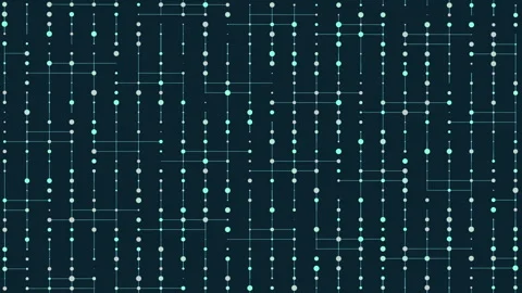 Minimalistic grid dark blue background with white dots 스톡 동영상 255982638