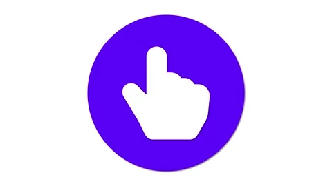 Minimalistic Hand Pointer Icon Video stock 281182597