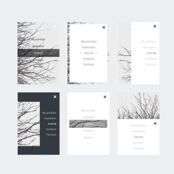 Minimalistic hipster UI Kit for designing responsive websites, mobile apps .. Stockillustratie
