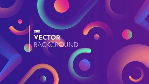 Minimalistic horizontal background with 3d rounded elements. Stock Illustration