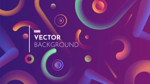 Minimalistic horizontal background with 3d rounded elements. Stock Illustration