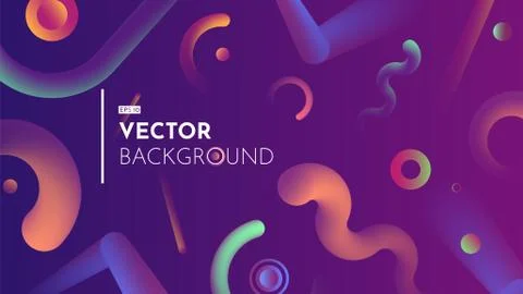 Minimalistic horizontal background with 3d rounded and fluid elements. Stock Illustration