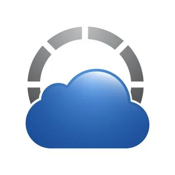 A minimalistic icon (logo) representing stylized cloud and a target. Could be イラスト素材