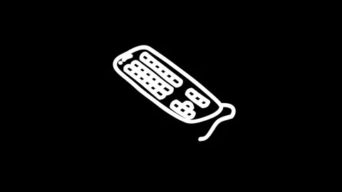 Minimalistic illustration of a remote control on a black background, suitab.. Stock Footage 319588543