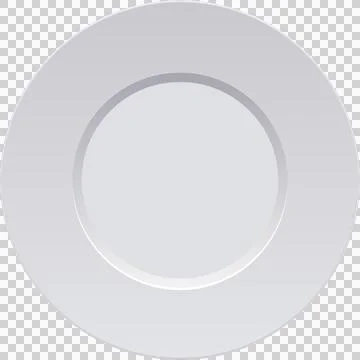 A minimalistic image of a pristine, clean, round, ceramic, empty plate, sim.. Stock Illustration