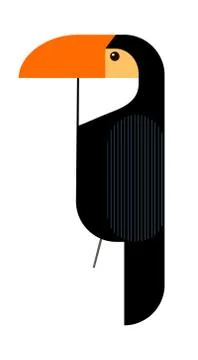Minimalistic image of a toucan イラスト素材