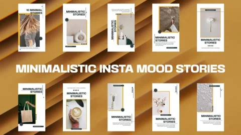 Minimalistic  Insta Mood Stories After Effects stock