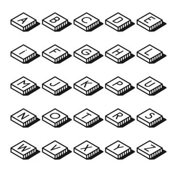 Minimalistic Keyboard Buttons Illustrazione stock