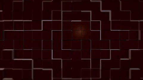 Minimalistic labyrinth formed of cubes moving up and down, glittering. Stock Footage 124498884