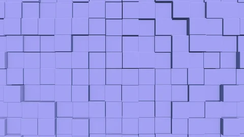 Minimalistic labyrinth formed of cubes moving up and down, glittering. Stock Footage 124499881