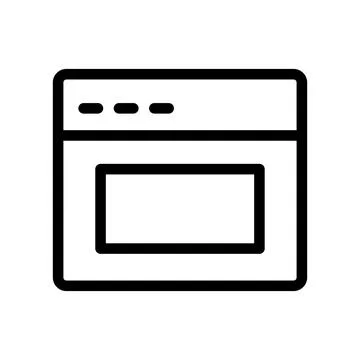 Minimalistic Line Art Representation of a Browser Window Interface Illustrazione stock