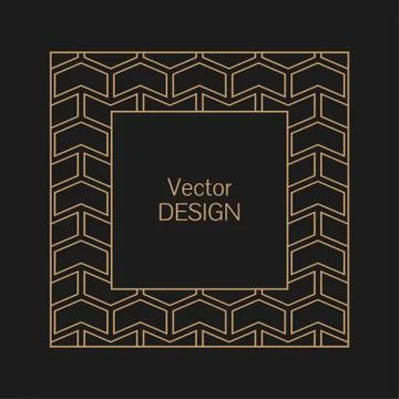 Minimalistic linear squared frame 스톡 일러스트