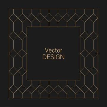 Minimalistic linear squared frame イラスト素材