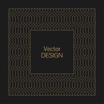 Minimalistic linear squared frame Illustration