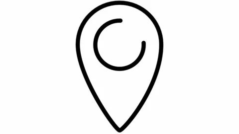 Minimalistic location icon animation - Motion design Stock Footage 293562215