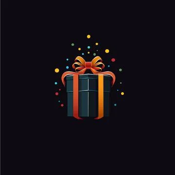 Minimalistic logo of present Stock Illustration