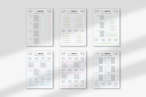 Minimalistic Menu Set Stock Illustration