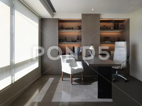 Minimalistic modern home office Stock-Fotos