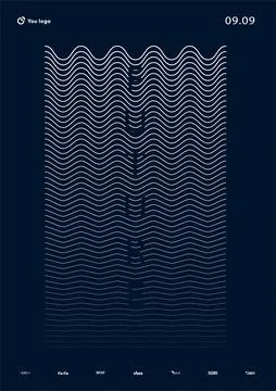 Minimalistic modern poster vector 스톡 일러스트