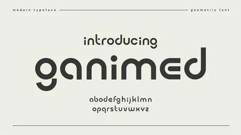 Minimalistic modern typeface. Abstract geometric english alphabet letters for Stock Illustration