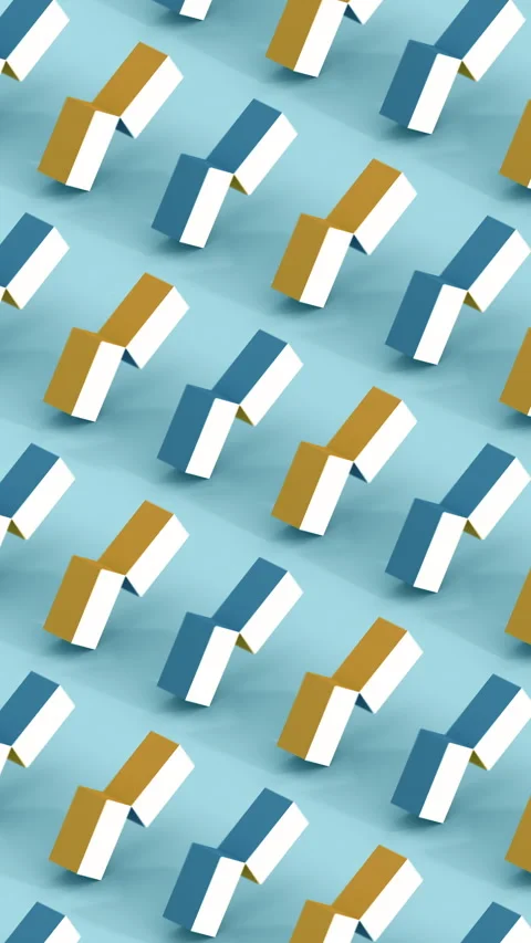 Minimalistic motion design with transforming cubes Stock Footage 338410937