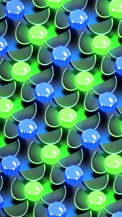 Minimalistic motion design with transforming glowing spheres Stock Footage 338411096