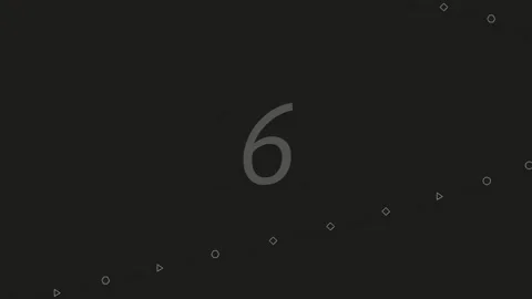 Minimalistic number nine on black screen for abstract graphic design elements Stock Footage 342206841