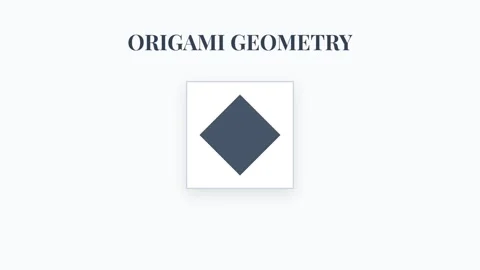 Minimalistic Origami Geometry Pattern on White Background Concept Stock Footage 336805986