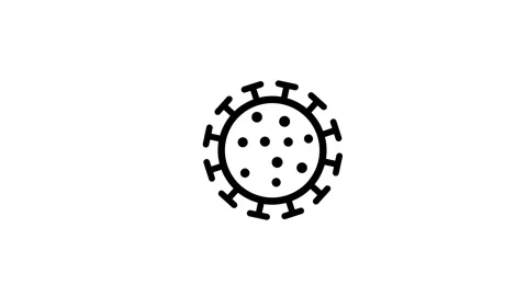 Minimalistic Outline of a Virus Cell Stock Footage 317449267