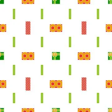 Minimalistic Pattern for Holiday Gifts. Patterned boxes on a white background Stock Illustration
