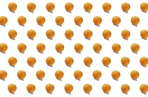 Minimalistic pattern of whole oranges 写真素材