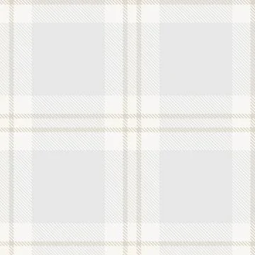 Minimalistic Plaid tartan textile pattern design in light gray and cream fo.. Stock Illustration
