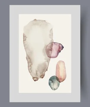 Minimalistic poster with chaotic elements and asymmetrical figures for painting Stock Illustration